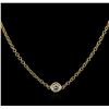 14KT Yellow Gold 0.25 ctw Diamond Solitaire Necklace
