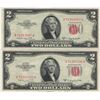 Image 1 : 1953 $2 AU Uncirculated Certificate Currency Lot of 2