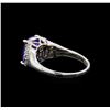 Image 3 : 2.51 ctw Tanzanite and Diamond Ring - 14KT White Gold