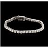 Image 1 : 14KT White Gold 5.52 ctw Diamond Tennis Bracelet
