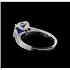 Image 3 : 2.24 ctw Sapphire and Diamond Ring - 18KT White Gold