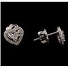 Image 2 : 0.40 ctw Diamond Earrings - 14KT White Gold