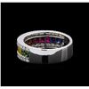 Image 3 : 2.04 ctw Multi Color Sapphire and Diamond Ring - 14KT White Gold