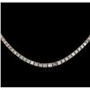Image 2 : 18KT White Gold 24.39 ctw Diamond Necklace