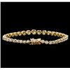 Image 2 : 9.25 ctw Diamond Tennis Bracelet - 14KT Yellow Gold