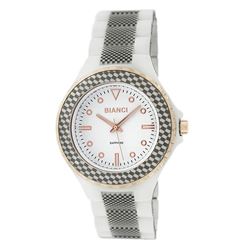 Roberto Bianci Unisex White Ceramic Watch With Stamped Design-B280WHT