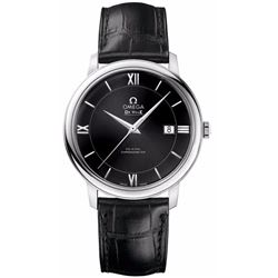 Omega De Ville Prestige Co-Axial 39.5Mm Black Leather Strap  Men Watch