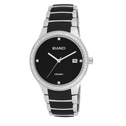 Roberto Bianci Women's Bella Ceramic Watch With Zirconia Studded Bezel-B294BLK