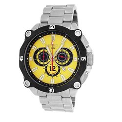 Roberto Bianci Men's Pro Racing Chronograph Watch With Yellow Face-7101M