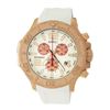 Roberto Bianci Men's Rose Gold Plated Watch With White Face And White Rubber Band-5505E