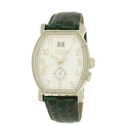 Roberto Bianci Classic Strap Diamond Watch With Two Time Zone And Date - 1860DIA