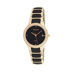 Roberto Bianci Women's Bella Ceramic Watch With Zirconia Studded Bezel-B295BLK