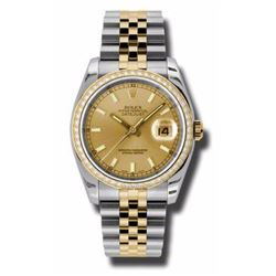 Rolex Datejust 36 Yellow Gold &Amp; Diamonds  Women Watch