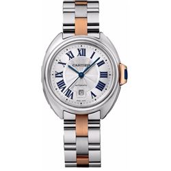 Cartier Cle De  31Mm Rose Gold &Amp; Steel Automatic  Women Watch