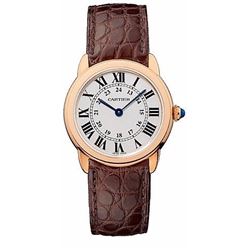Cartier Ronde Solo  Rose Gold On Strap  Women Watch