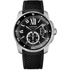 Cartier Calibre De  Diver Rubber Strap  Men Watch