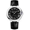 Image 1 : Cartier Ballon Bleu 42Mm Black Leather Automatic  Men Watch