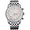 Image 1 : Breitling Navitimer World Silver Dial GMT Chronograph Steel  Men Watch