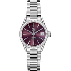 Tag Heuer Carrera Automatic Burgendy Diamond Dial  Women Watch