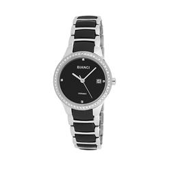 Roberto Bianci Women's Bella Ceramic Watch With Zirconia Studded Bezel-B294BLK