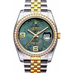 Rolex Datejust 36 Yellow Gold &Amp; Diamonds  Women Watch
