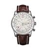 Image 1 : Breitling Navitimer World GMT Chronograph Brown Crocodile Strap  Men Watch