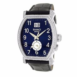 Roberto Bianci Classic Strap Diamond Watch With Two Time Zone And Date - 1860DIA