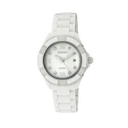 Roberto Bianci Women's Bella Ceramic Watch With Zirconia Studded Bezel-B277WHT