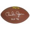 Image 1 : Charlie Joiner Signed Wilson Touchdown Full Size NFL Football W/HOF 96
