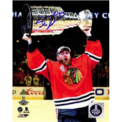 Scott Darling Signed Chicago Blackhawks 2015 Stanley Cup Trophy 8X10 Photo