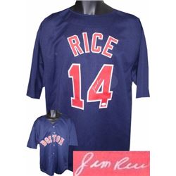 Jim Rice Signed Boston Red Sox Navy Prostyle Jersey- JSA Hologram