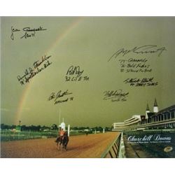 Steve Cauthen Signed Churchill Downs Kentucky Derby Winners (1978) Horse Racing Rainbow 16X20 Photo 
