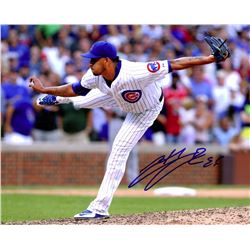 Hector Rondon Signed Chicago Cubs Leg Kick Pitching 8X10 Photo