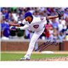 Image 1 : Hector Rondon Signed Chicago Cubs Leg Kick Pitching 8X10 Photo
