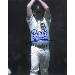 Denny Mclain Signed Detroit Tigers 8X10 Photo CY 68-69 Slight Bend