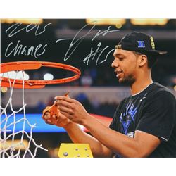 Jahlil Okafor Signed Duke Cutting Down Net 16X20 Photo W/2015 Champs