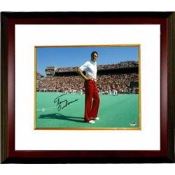 Tom Osborne Signed Nebraska Cornhuskers 8X10 Photo Custom Framed On Field (Bottom Sig) (3X National 