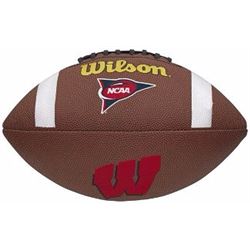 Wisconsin Badgers Logo Wilson NCAA Composite Leather Full Size Football