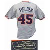 Image 1 : Cecil Fielder Signed Grey Custom Baseball Jersey