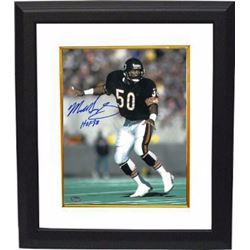 Mike Singletary Signed Chicago Bears 8X10 Photo Custom Framed HOF 98