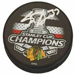 Scott Darling Signed Chicago Blackhawks 2015 Stanley Cup Champs Logo Hockey Puck