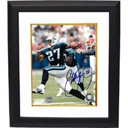 Eddie George Signed Tennessee Titans 8X10 Photo Custom Framed (Vs Browns)
