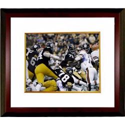 Dwight White Signed Pittsburgh Steelers Steel Curtain 16X20 Photo Custom Framed Color Action 4 Signa