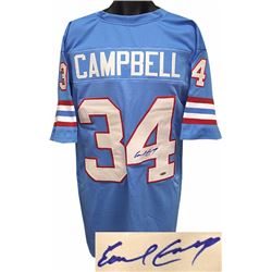 Earl Campbell Signed Houston Oilers Prostyle TB Blue Jersey XL (Blue Sig)- Tri-Star Hologram