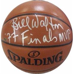 Bill Walton Signed NBA Indoor/Outdoor Basketball 77 Finals MVP (Celtics/Trail Blazers)