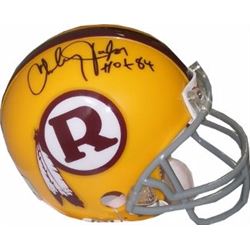 Charley Taylor Signed Washington Redskins TB Yellow Mini Helmet HOF 84