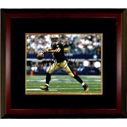 Drew Brees Signed New Orleans Saints 8X10 Photo Custom Framed (Black Jersey Passing)