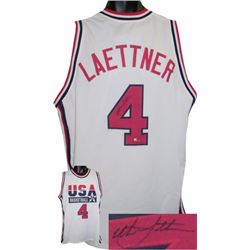 Christian Laettner Signed Team USA Olympic Dream Team White Custom Jersey (Duke Blue Devils)