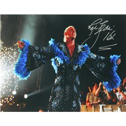 Ric Flair Signed Wrestling Blue Robe Pose 16X20 Photo W/16X