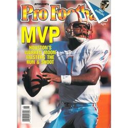 Warren Moon Unsigned Houston Oilers Athlon Sports 1991 NFL Pro Football Preview Magazine